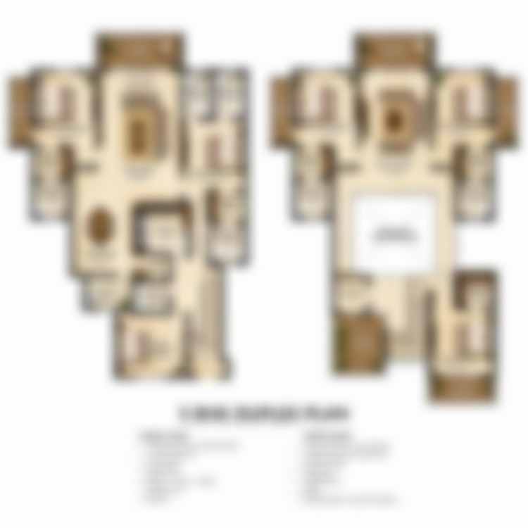 5 BHK Duplex Floor Plan